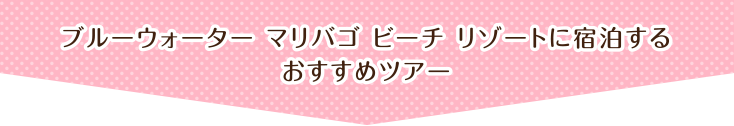 ブルーウォーター マリバゴ ビーチ リゾートに宿泊するおすすめツアー