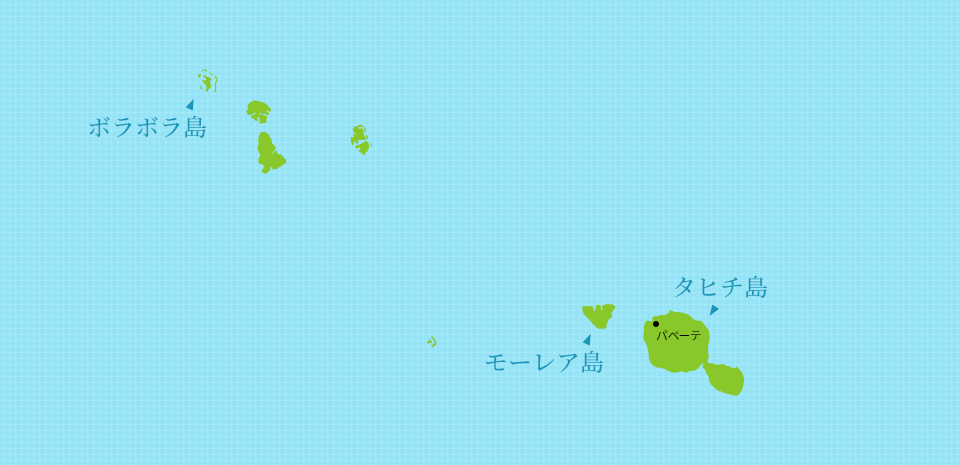 タヒチの地図