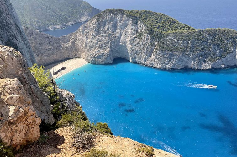 ギリシャのザギントス島にあるナヴァイオビーチ