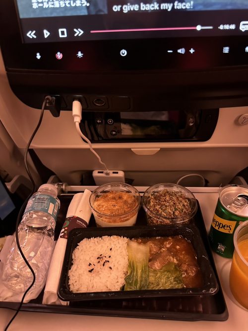 帰りの機内食