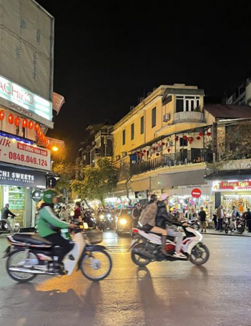 バイクが多い旧市街