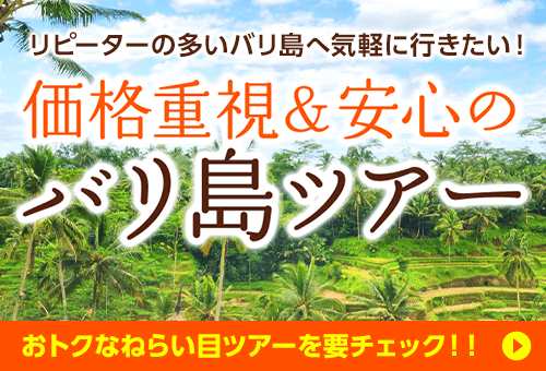 価格重視＆安心のバリ島ツアー